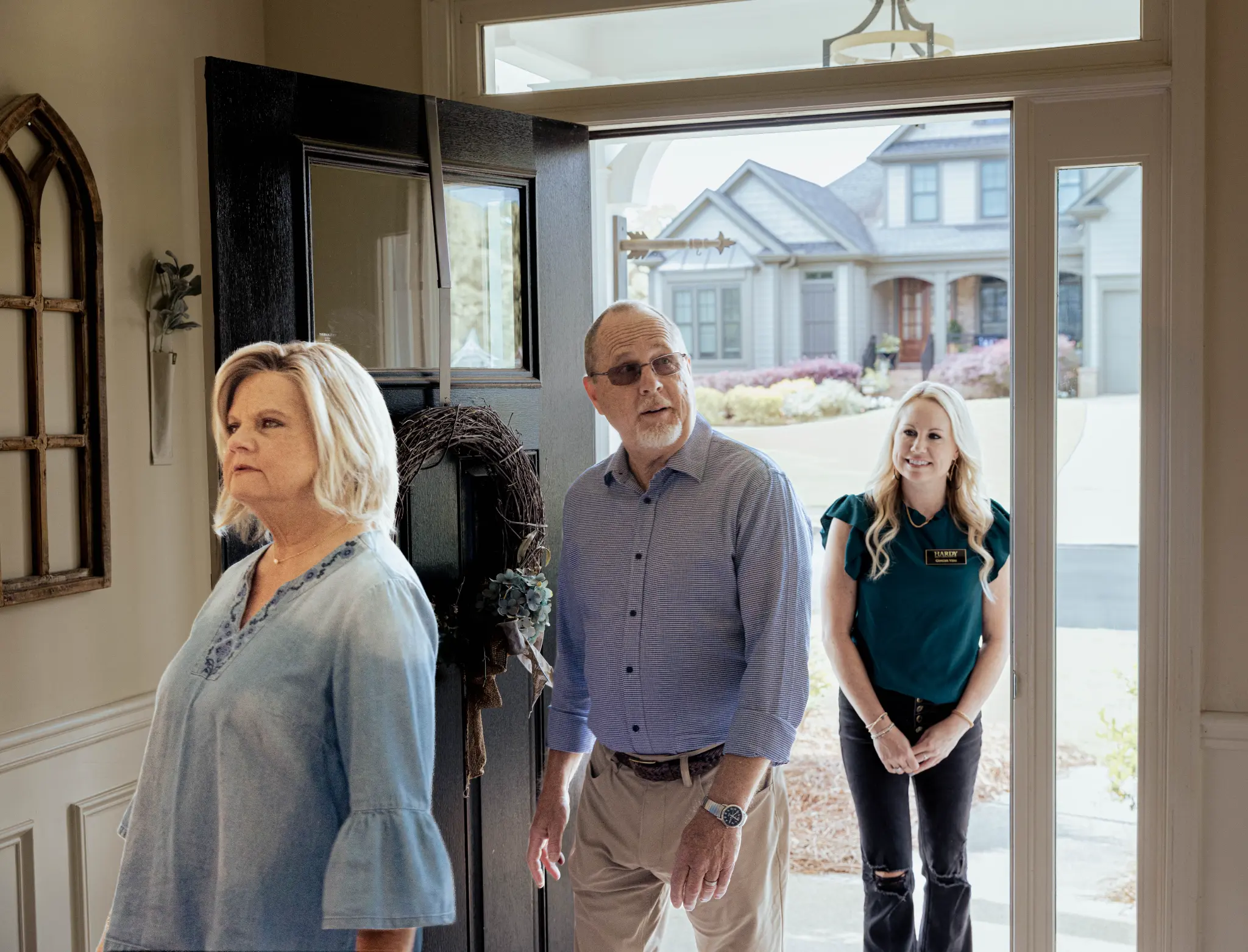 Hardy agent showing a home to buyers
